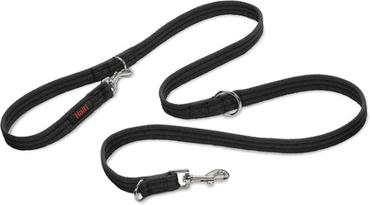 HALTI Training Leash - Multifunctional Double-Ended Dog Leash, Ideal for Anti-Pulling Dog Training. Easy to Use, Lightweight, Soft & Durable. Suitable for Puppies and Small Dogs (Size Small, Black)