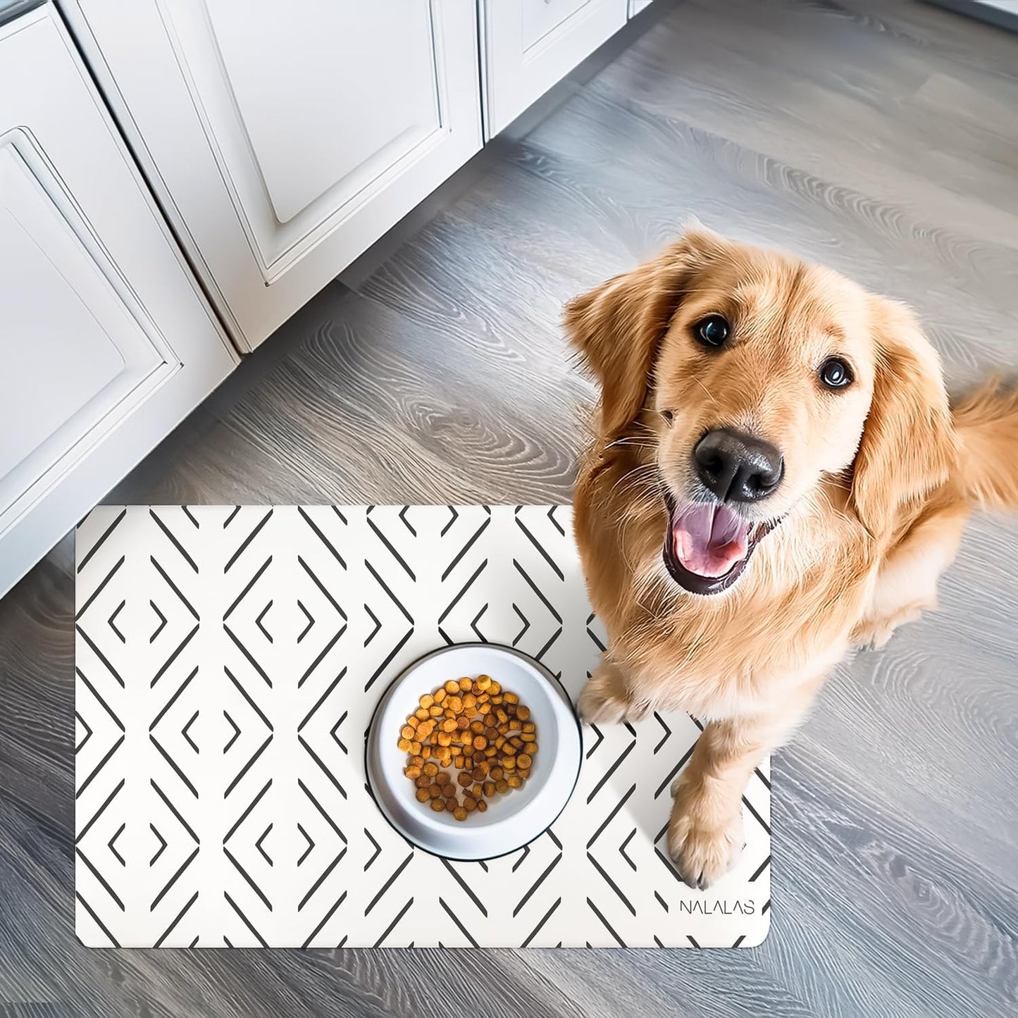 Large Dog Mat for Food and Water, Cat Feeding Mat | Large Waterproof Dog Bowl Mat | Non-Slip Pet Food Mat for Floors | Dog Food Mats for Floors, Pet Mats for Food and Water | Easy to Clean