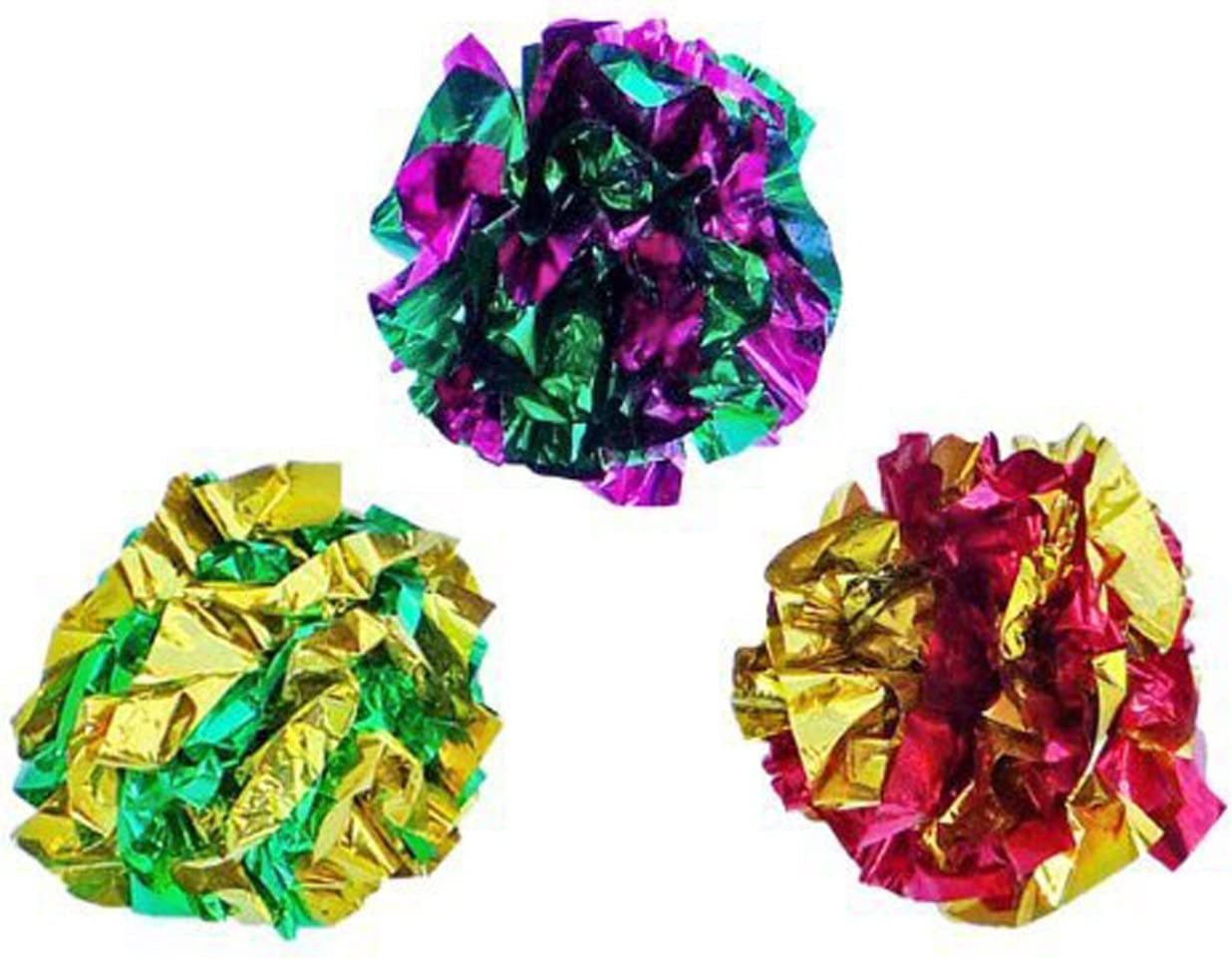 Original Mylar Crinkle Balls Cat Toys - 12 Pack